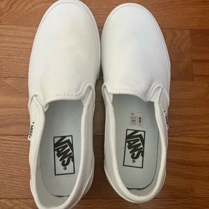 NWOT women’s  slip on vans. Size 8 never worn